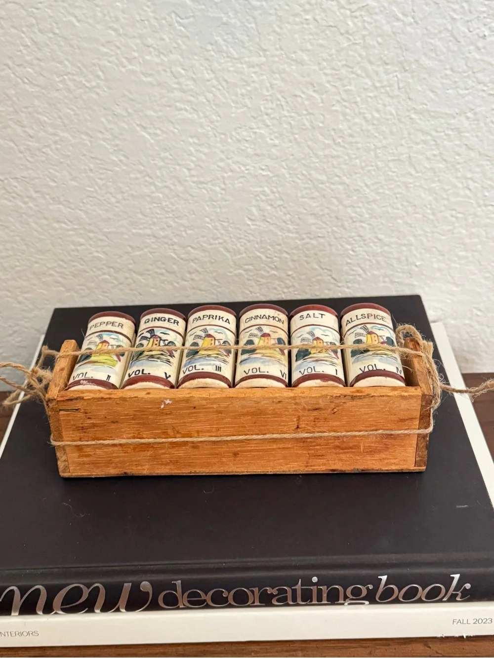 Vintage 50s Book Spice Rack Vintage Mid Century Spice Rack